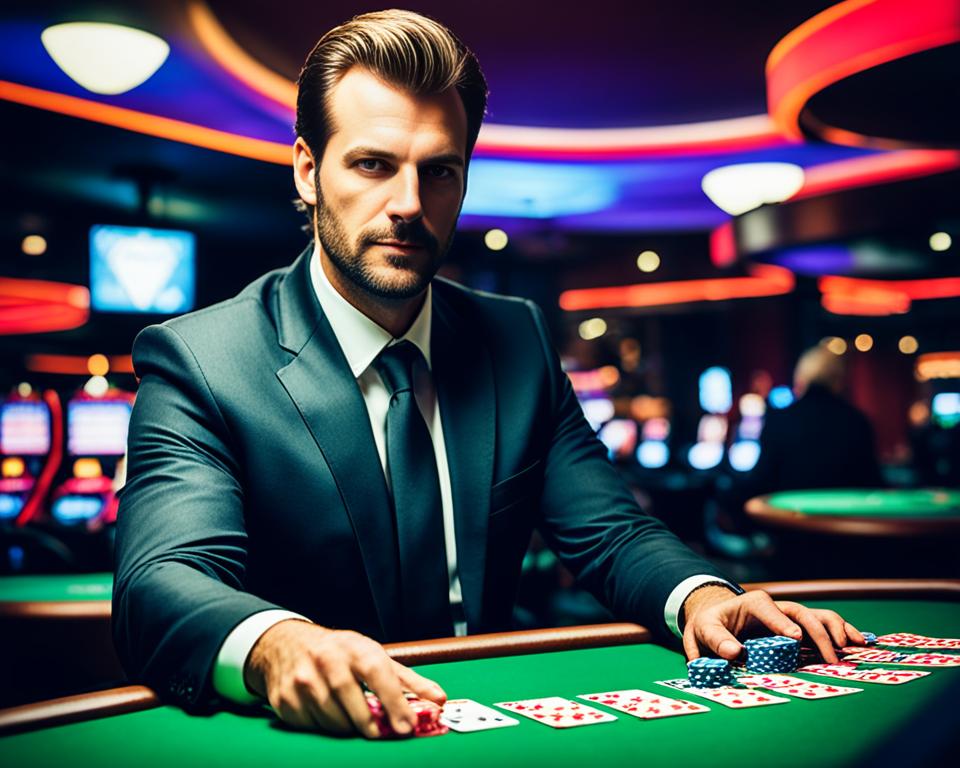 revealing the dealer's hand in blackjack